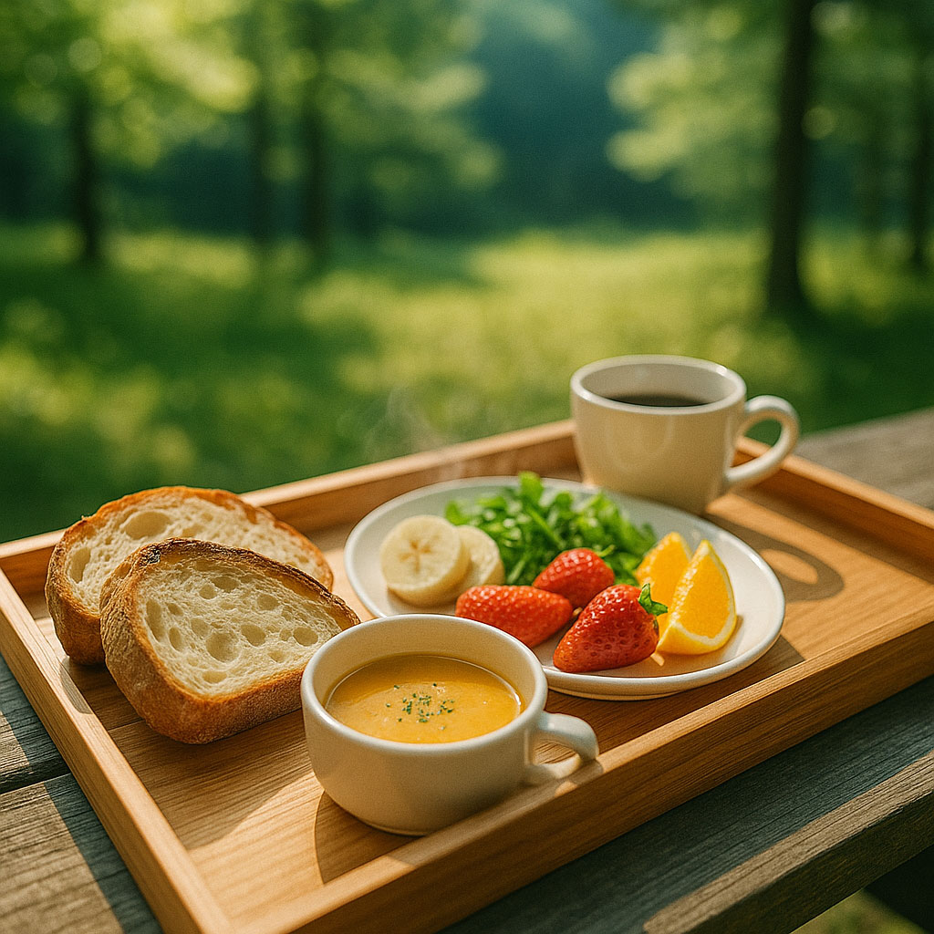 森の朝ごはん